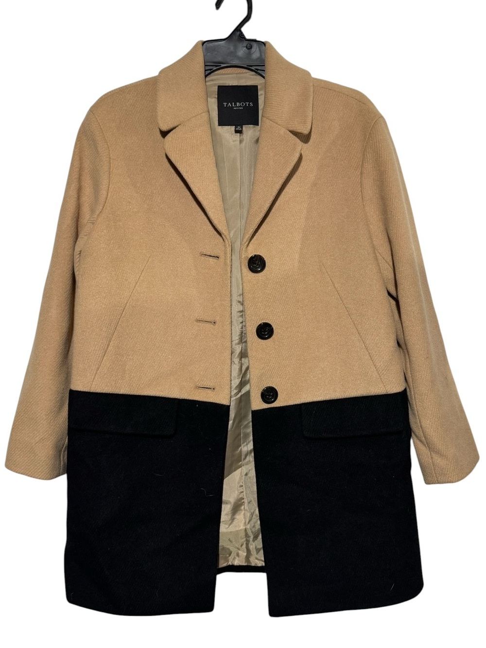 Talbots Wool Pea Coat Size 4 Petite Wool Classic‎ Old Money Quiet Luxury